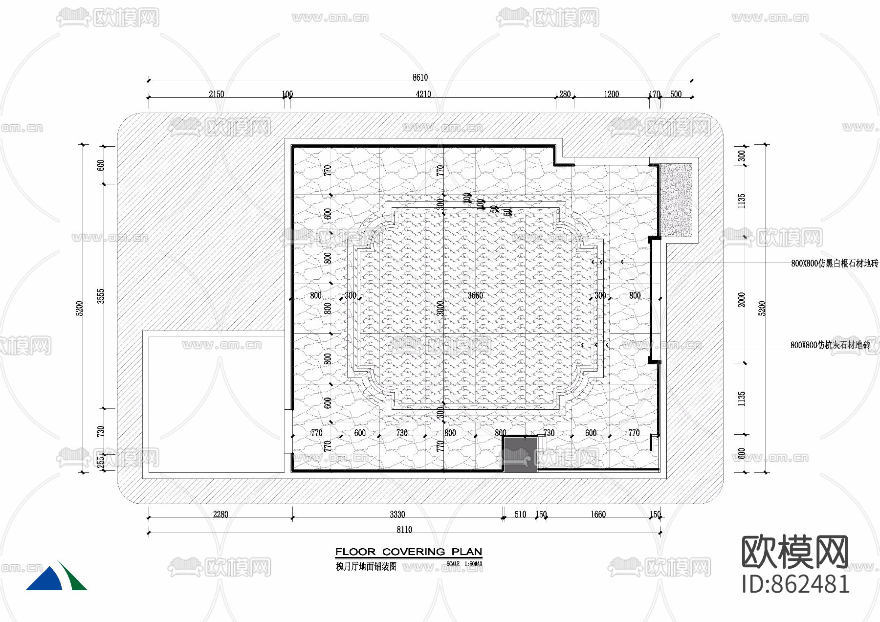 婚宴主题酒店槐月厅包间施工图（附效果图）下载（渲染图6）