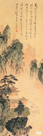 新中式水墨山水画下载（渲染图8）