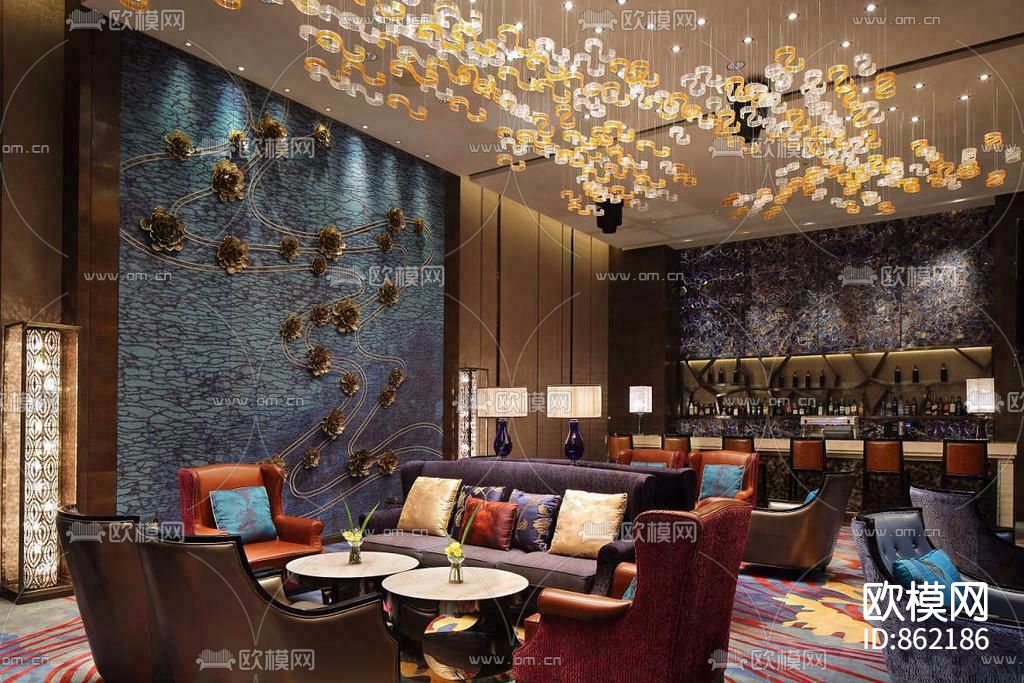 婚宴主题酒店包间cad源文件下载（渲染图1）