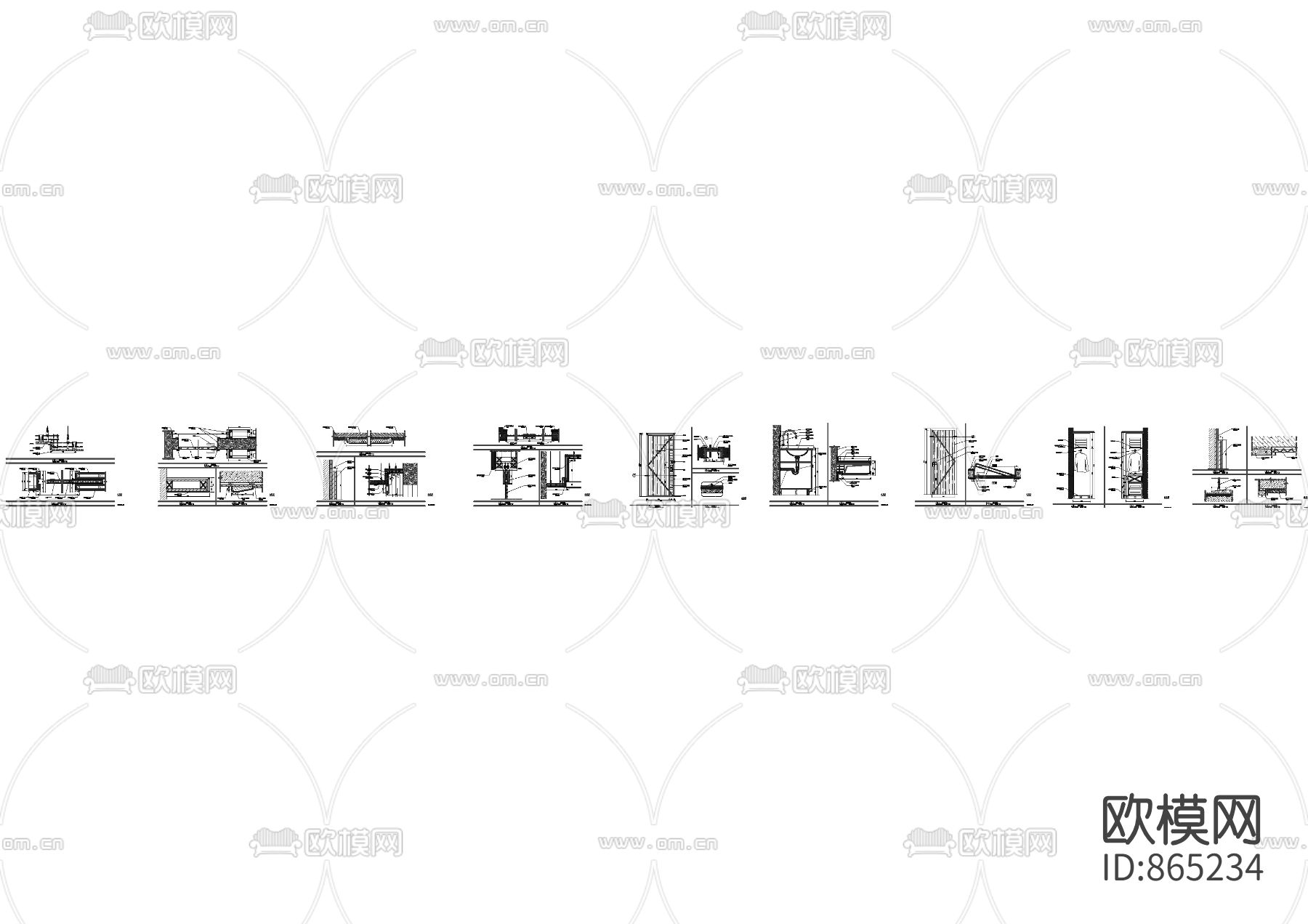 酒店宾馆大套房cad施工图下载（渲染图2）