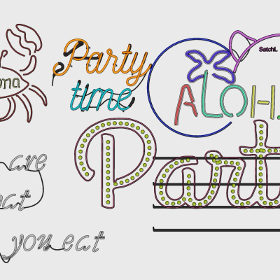  现代霓虹灯装饰灯su模型 