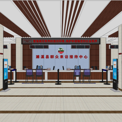  现代信访服务大厅su模型 