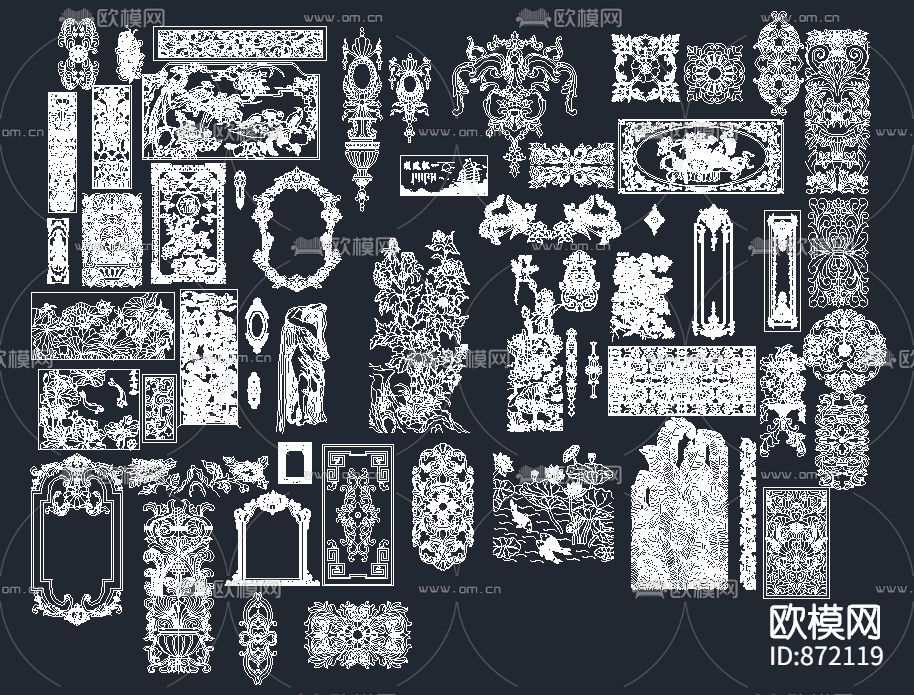 欧式雕花下载（渲染图2）
