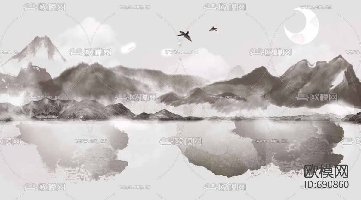 新中式山水画下载