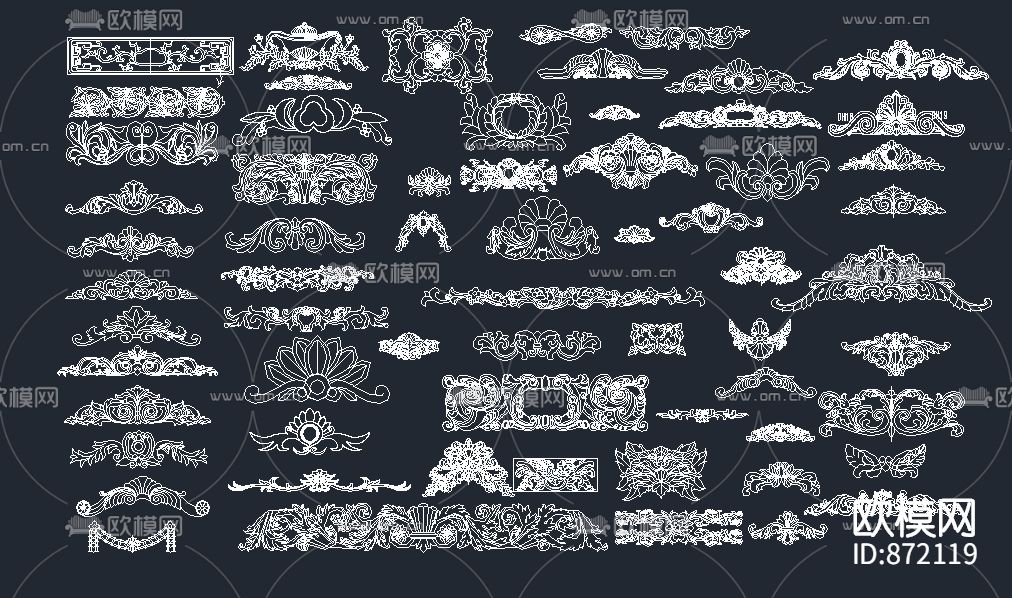 欧式雕花下载（渲染图1）
