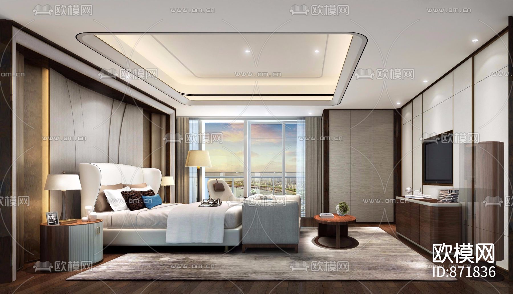 厦门恒禾701户型现代样板房施工图