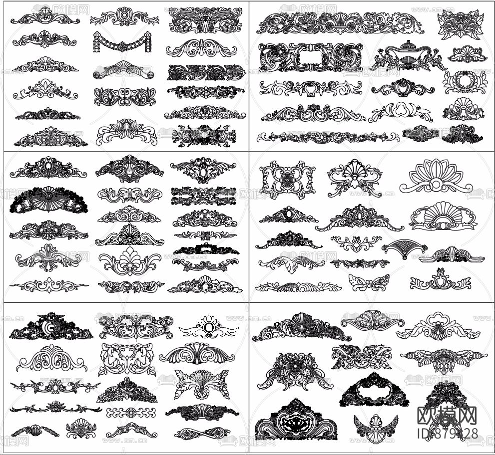 欧式雕花花纹下载