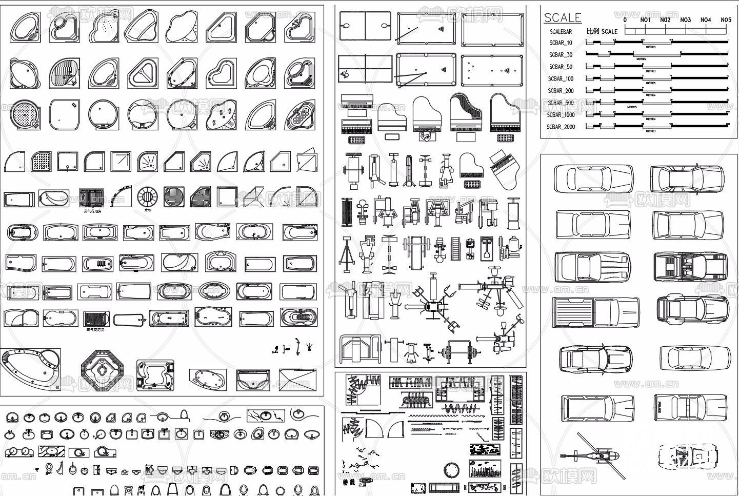 原创家居用品CAD图库家装工装图库整理大全下载（渲染图3）