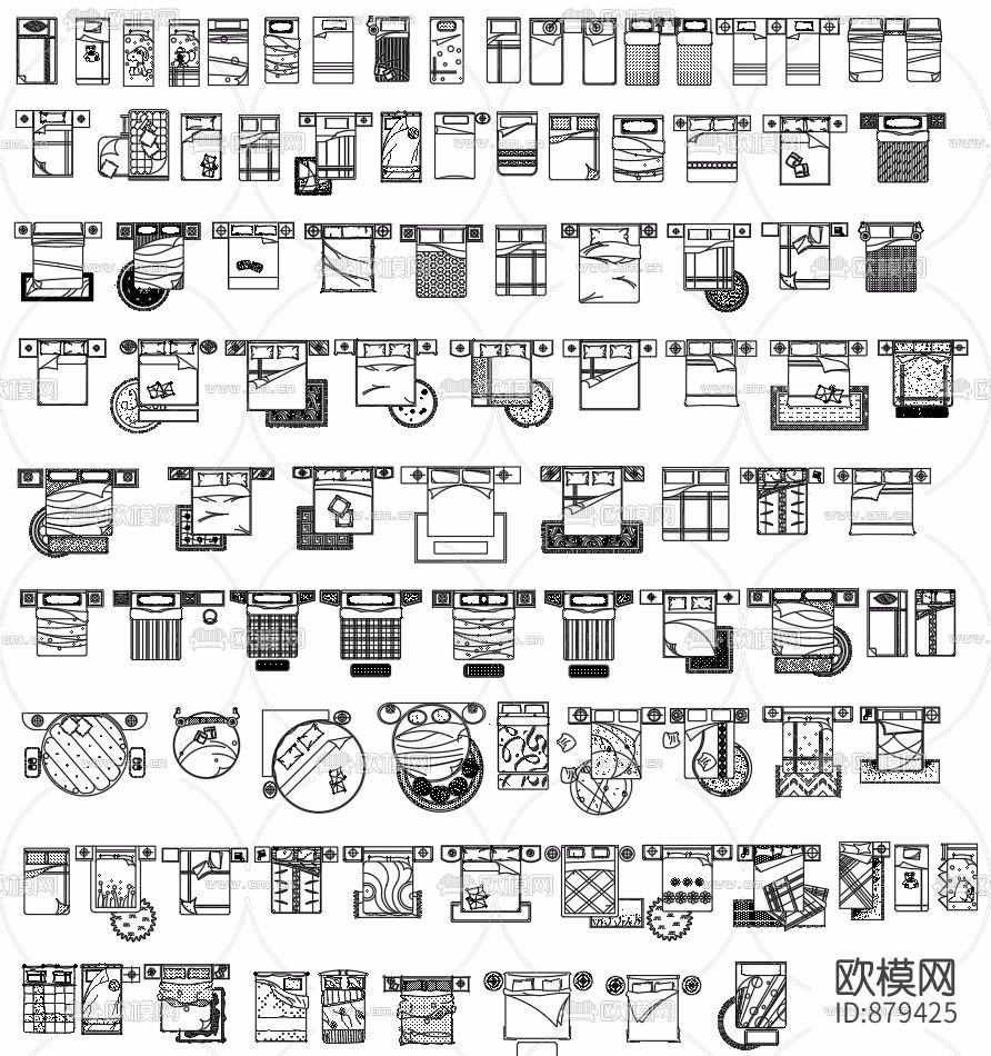 原创家居用品CAD图库家装工装图库整理大全下载（渲染图2）