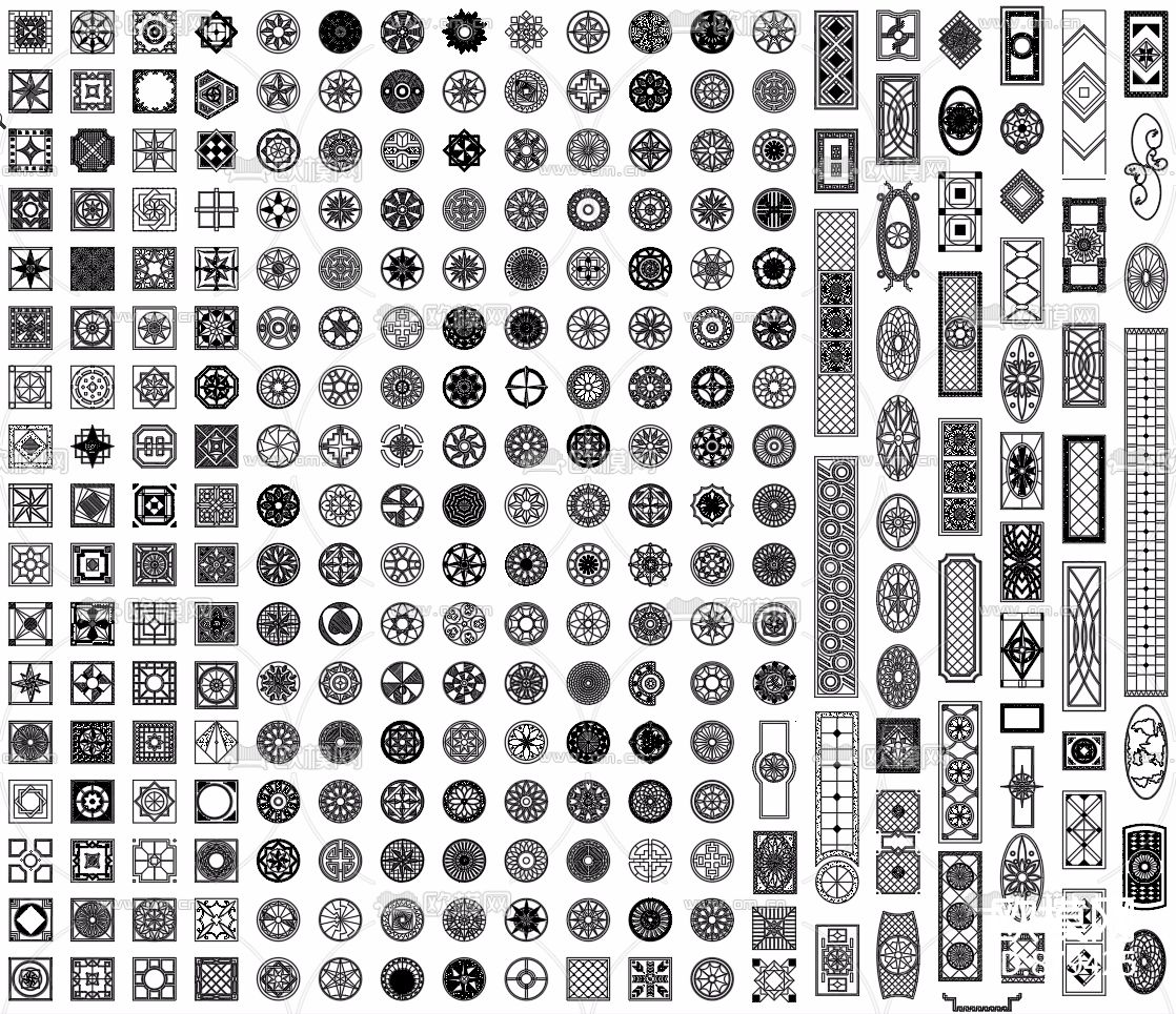 原创家居用品CAD图库家装工装图库整理大全下载（渲染图7）