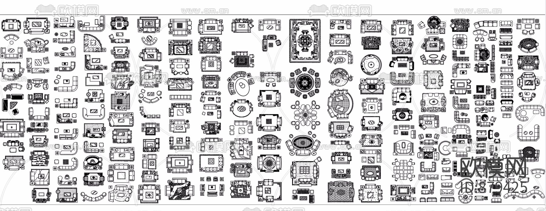 原创家居用品CAD图库家装工装图库整理大全下载（渲染图6）
