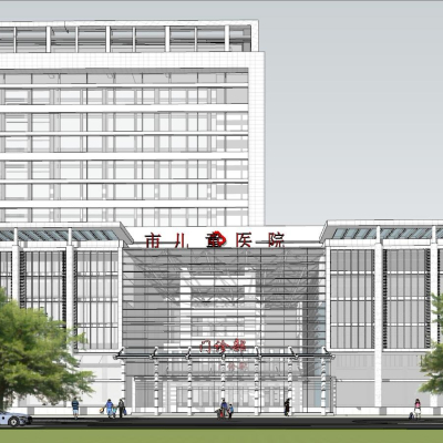  现代儿童医院su模型 
