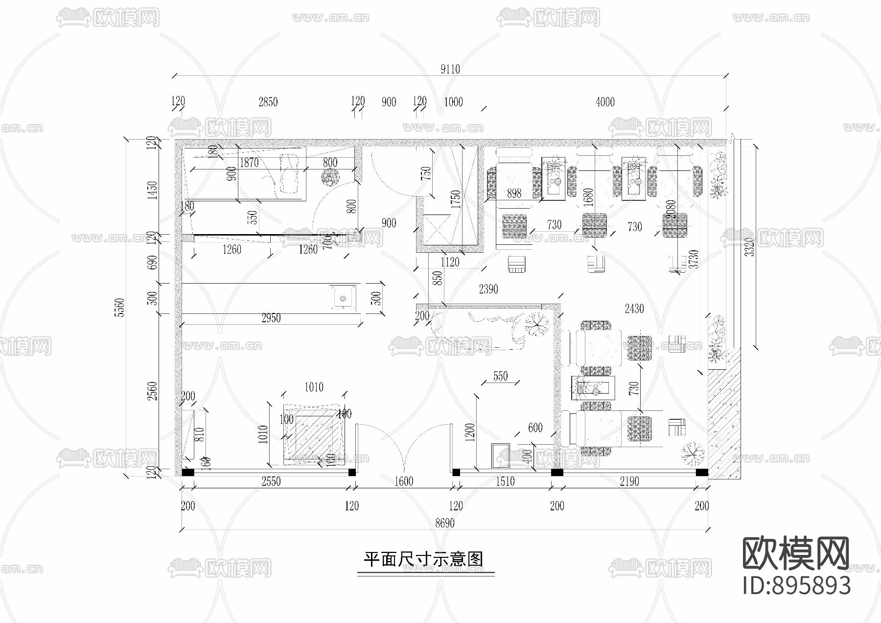 美甲美睫店铺完整施工图
