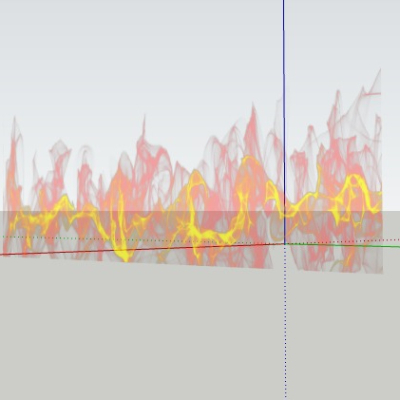  现代壁炉火焰su模型 