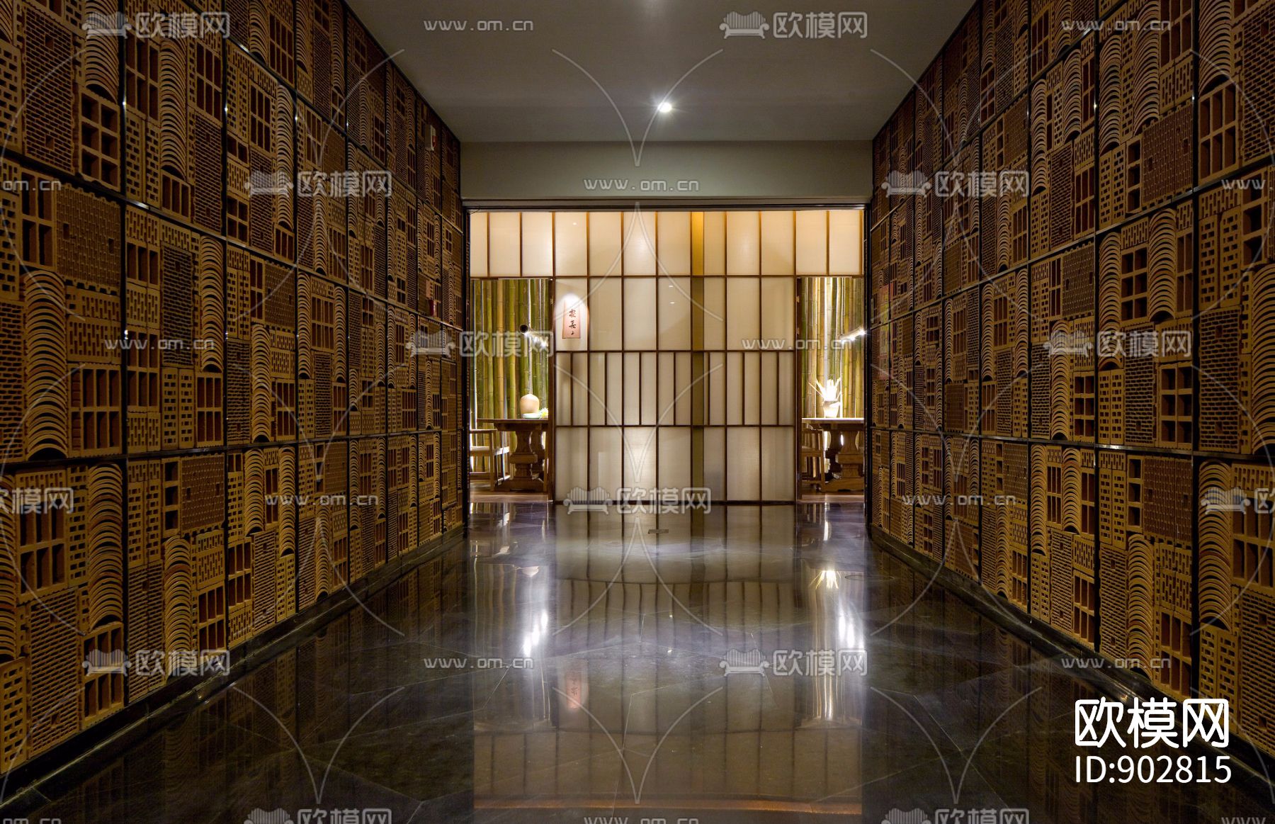 松山行足道会所施工图下载（渲染图3）