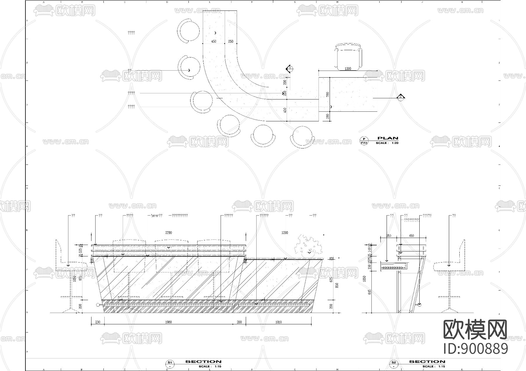 玉禅咖啡馆设计图CAD下载（渲染图2）