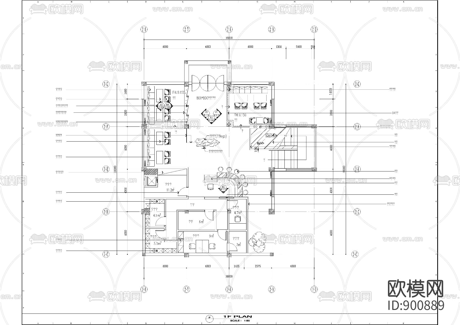 玉禅咖啡馆设计图CAD下载（渲染图1）