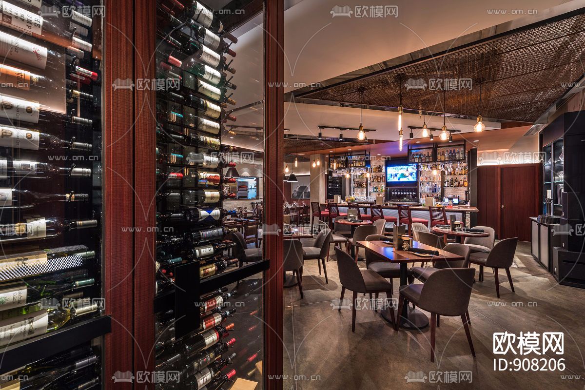 MortonsGrille西餐厅室内施工图下载（渲染图2）