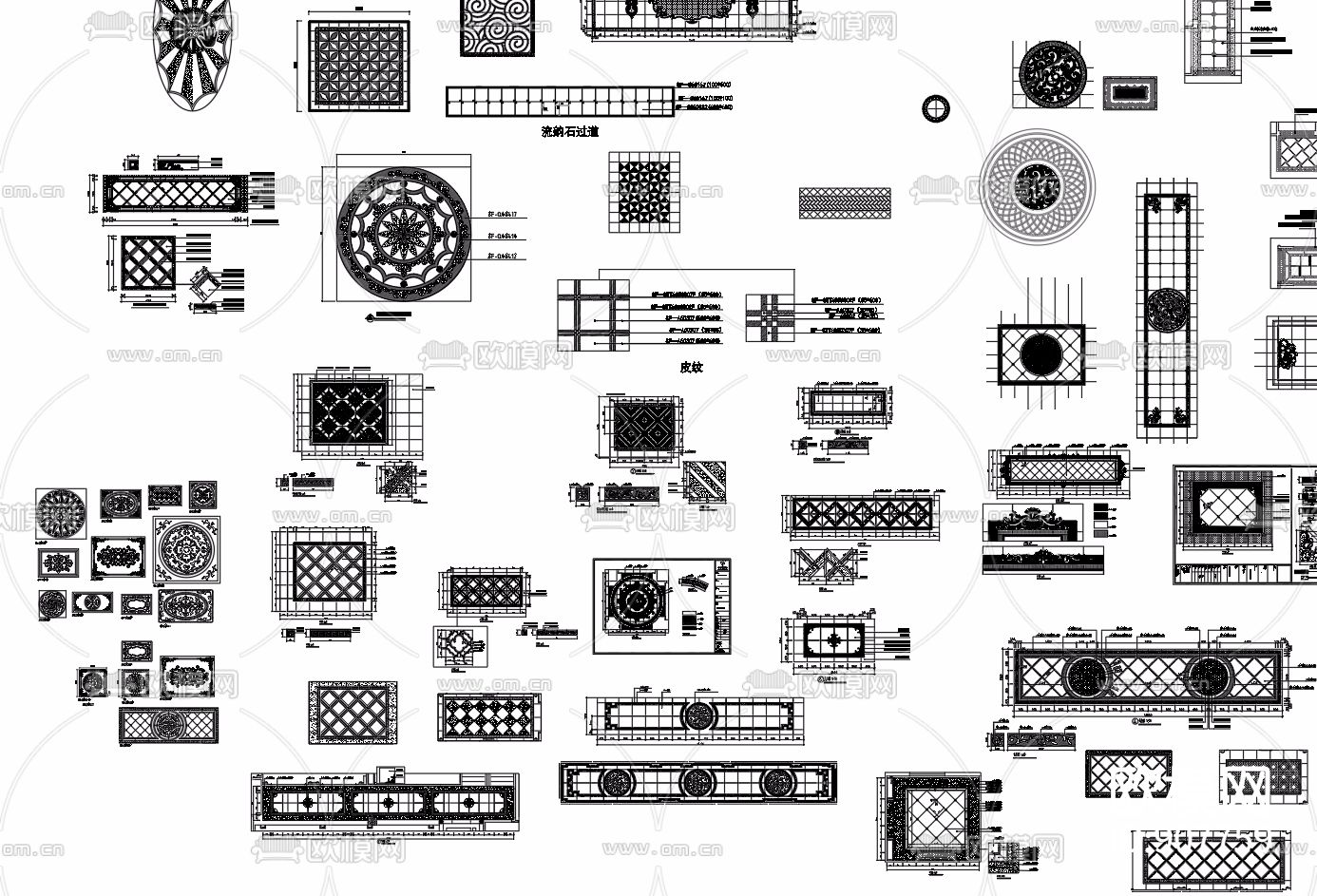 地面拼花CAD素材总汇下载（渲染图4）