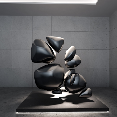 3d抽象雕塑模型-3dmax模型免费下载-欧模网