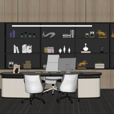  现代总经理办公室su模型 