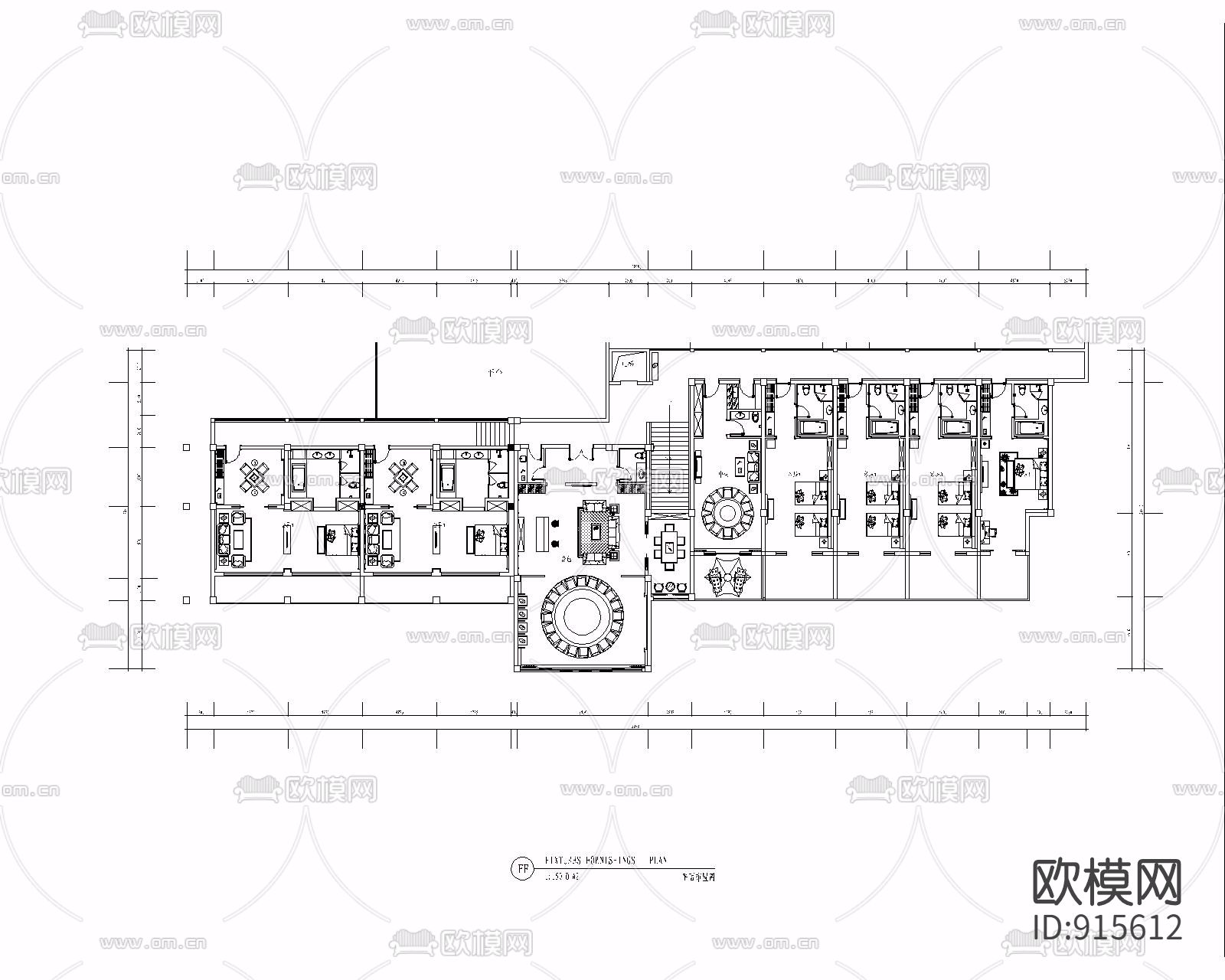 两层独立会所施工图下载（渲染图7）