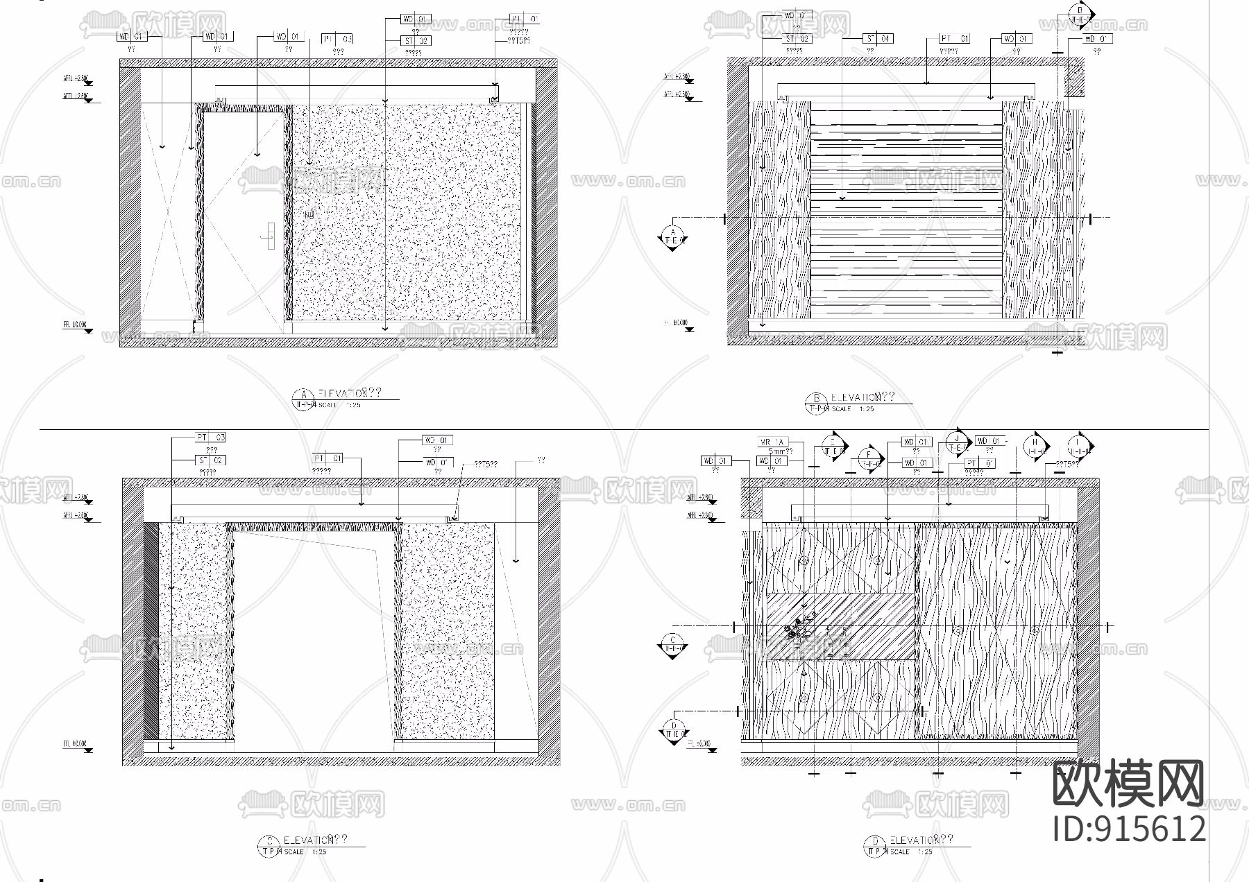 两层独立会所施工图下载（渲染图5）