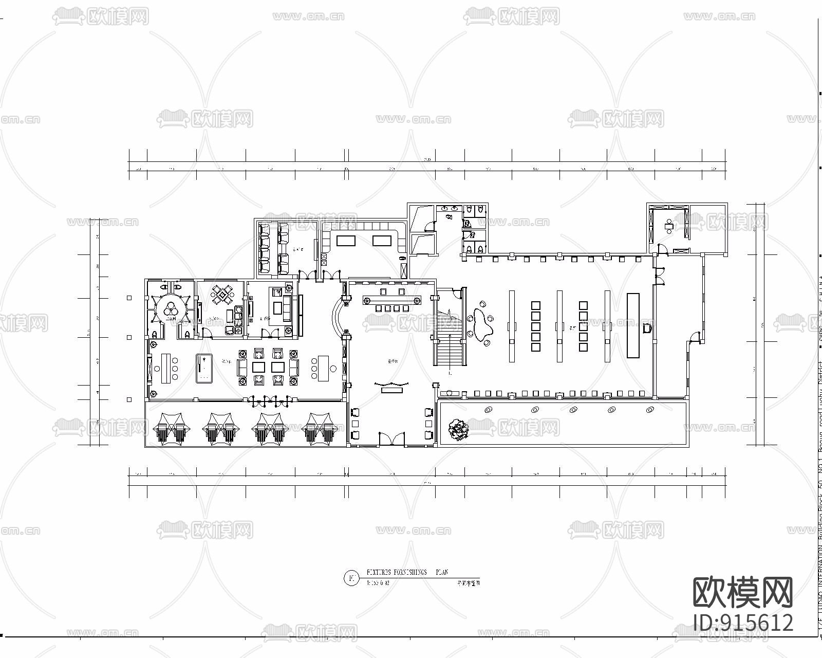 两层独立会所施工图下载（渲染图8）