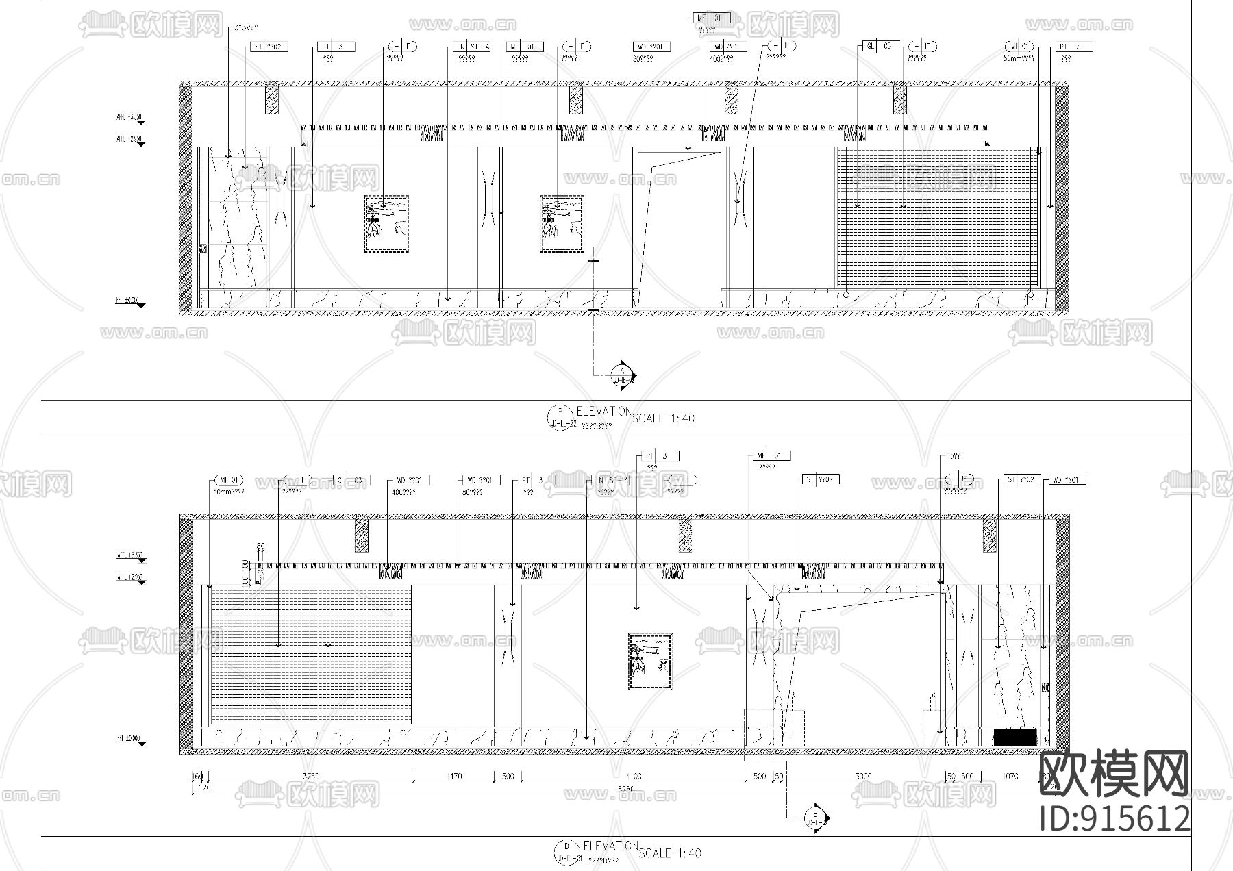 两层独立会所施工图下载（渲染图6）