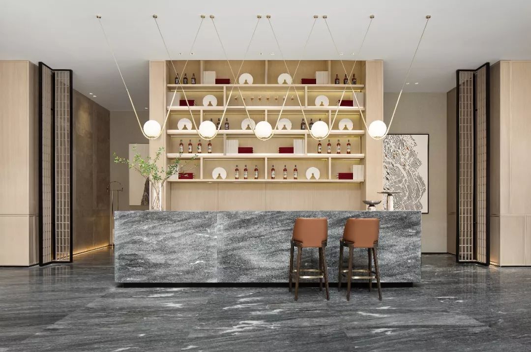 矩阵纵横设计 新中式售楼处水吧区