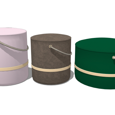 现代布艺凳子su模型