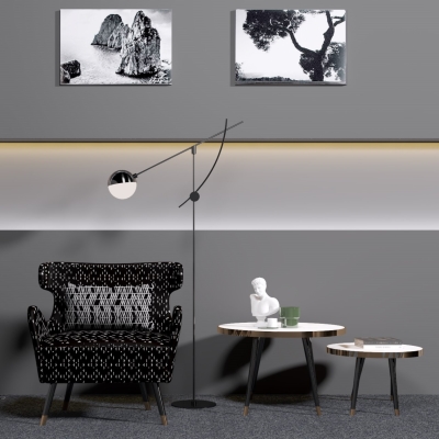 Giancarlo Tintori设计 现代布艺单椅3d模型