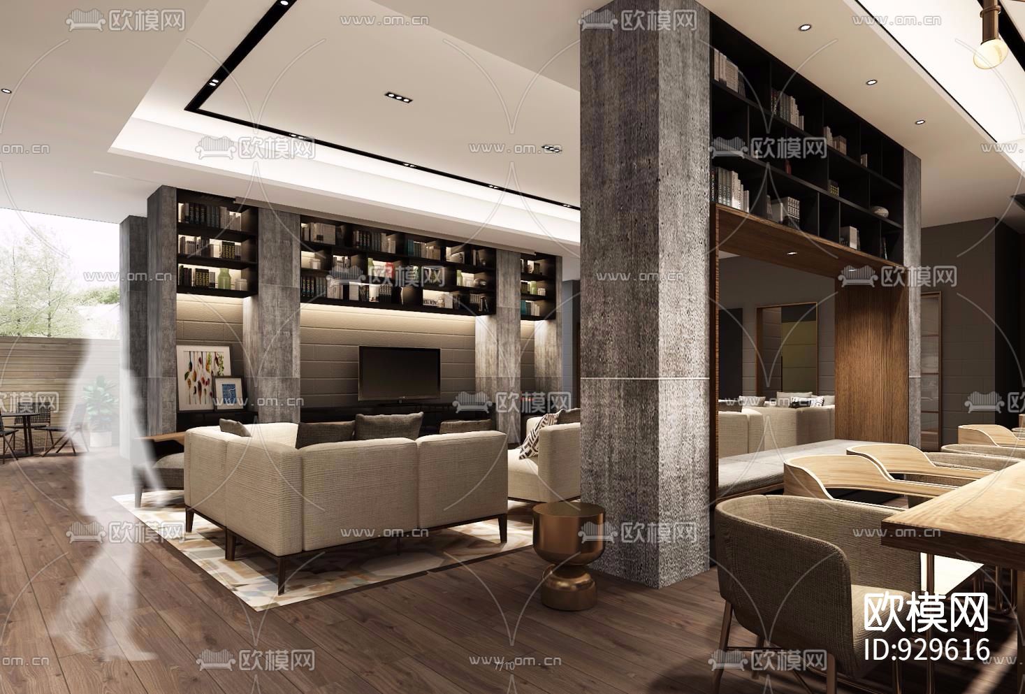 城家公寓室内装修施工图下载（渲染图7）