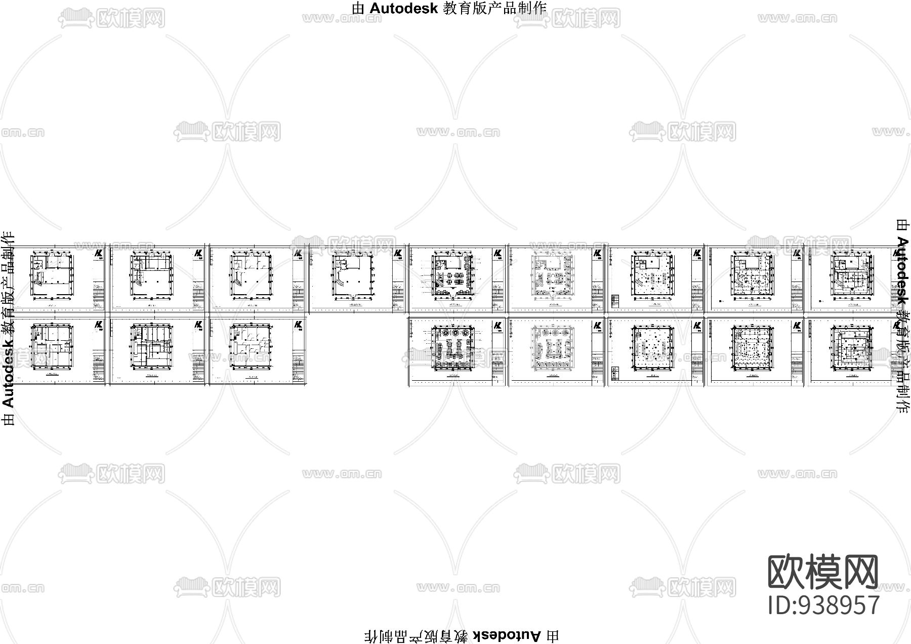 新中式火锅店设计图CAD下载（渲染图4）