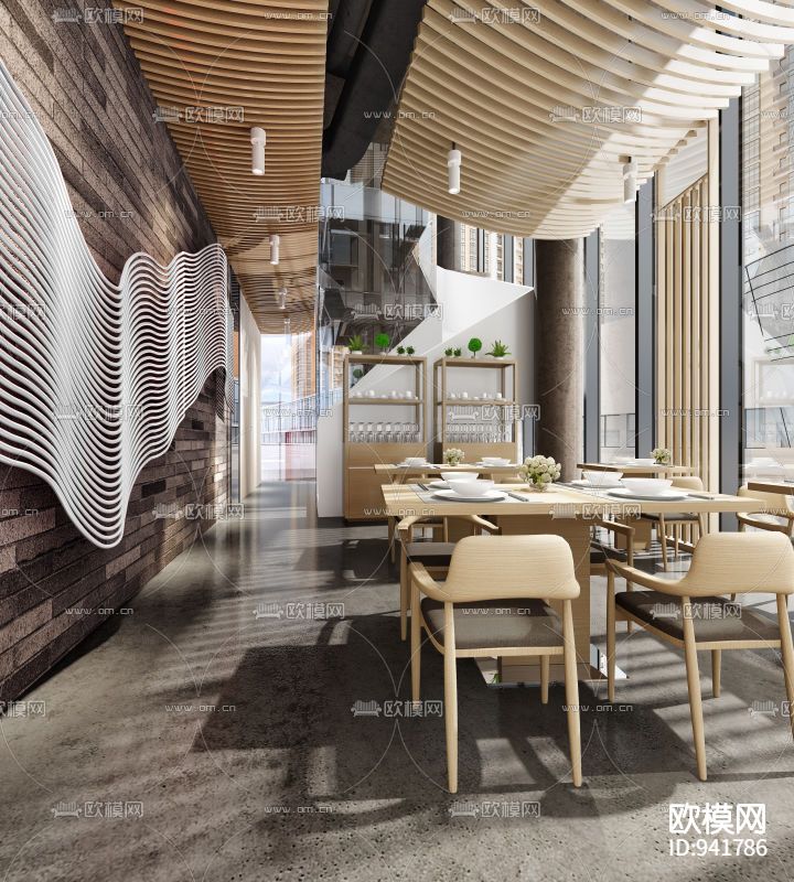 上海外滩拾光高端火锅室内施工图下载（渲染图3）