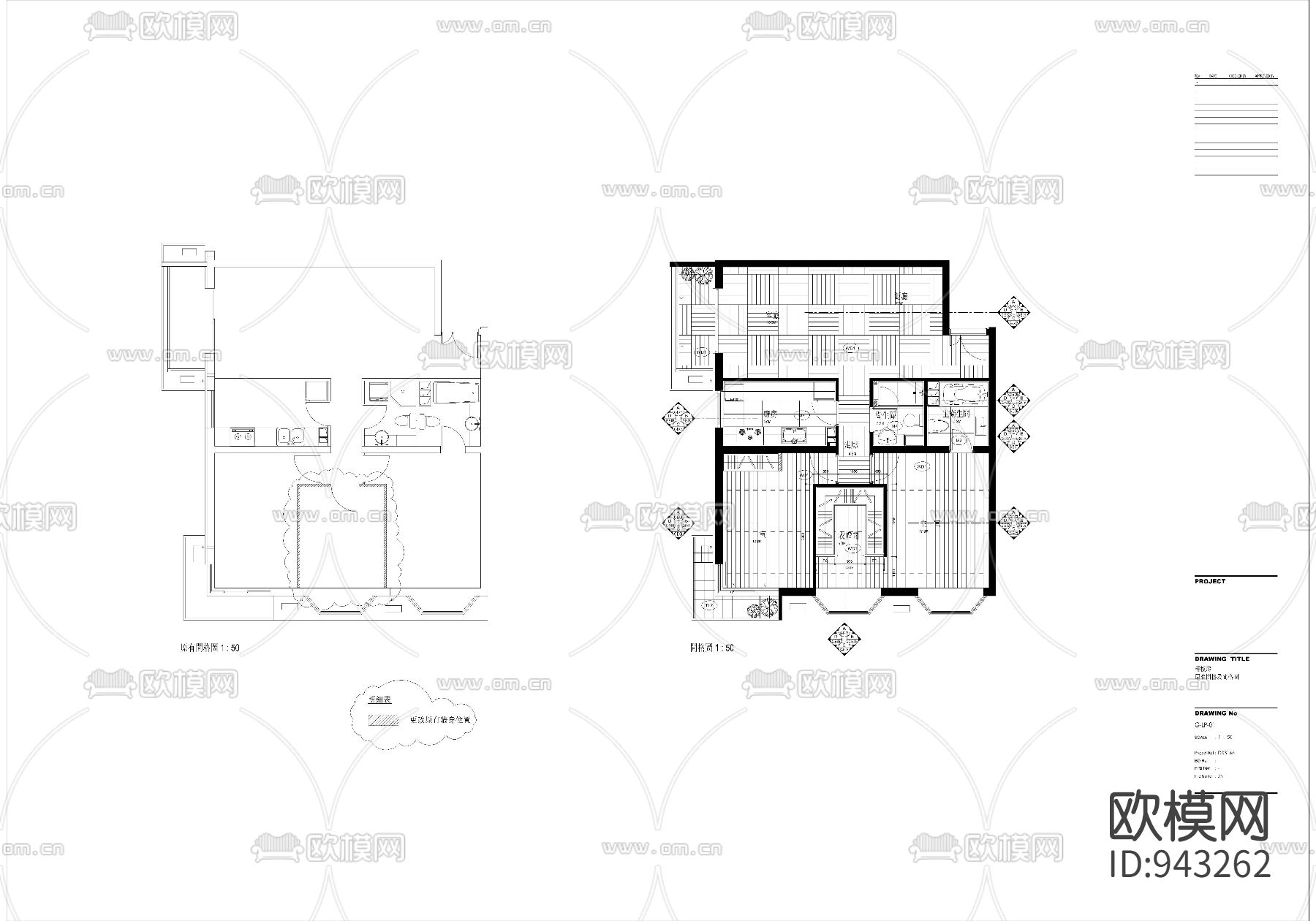 4-家装样板间施工图四下载（渲染图1）