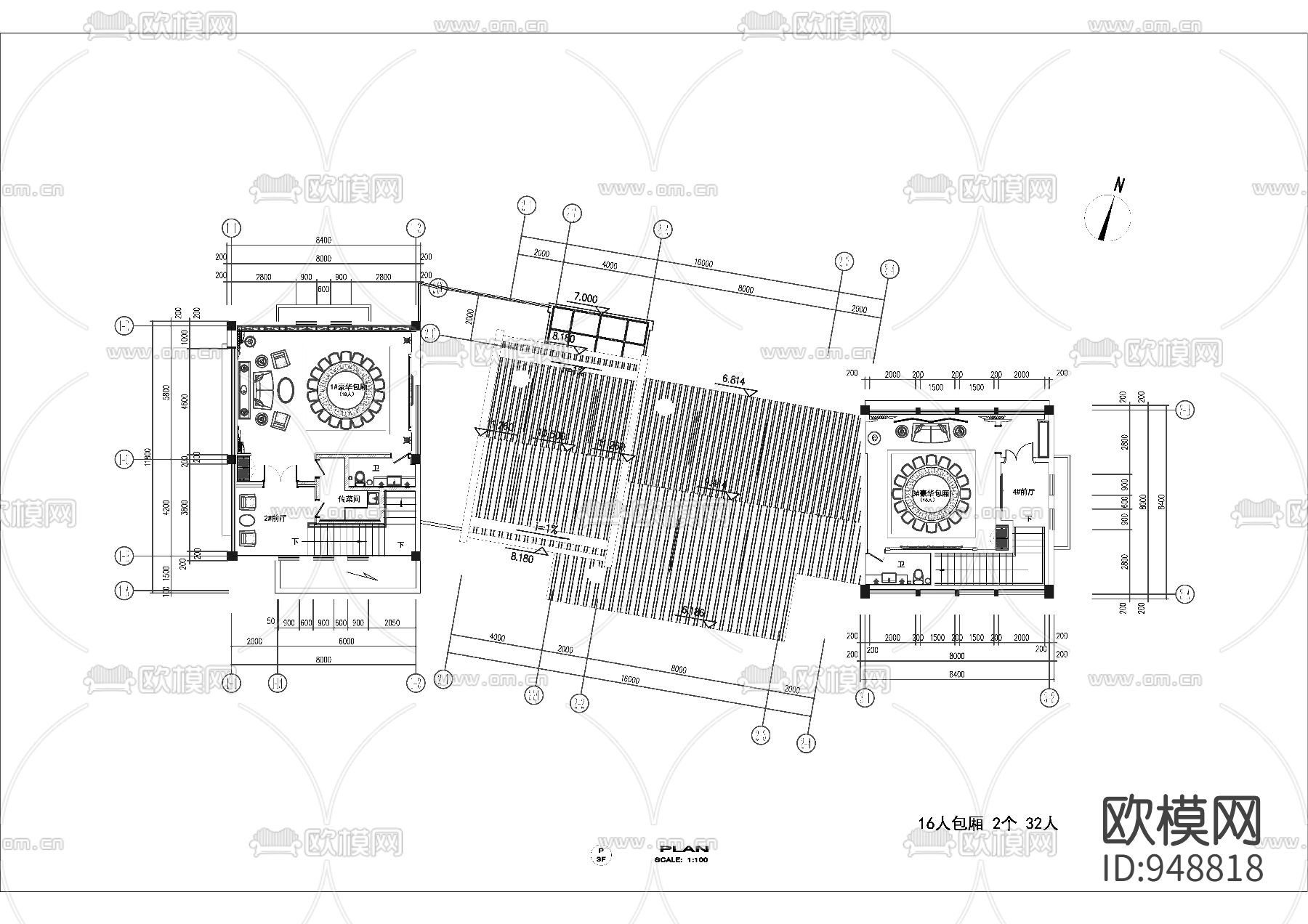 苏州某酒店管理公司酒店施工图与效果图下载（渲染图3）