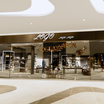 现代商场服饰专卖店su模型