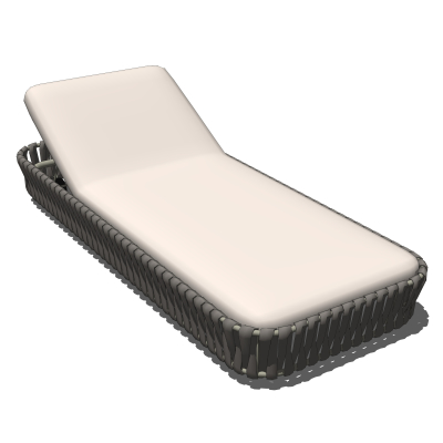  现代户外躺椅su模型 