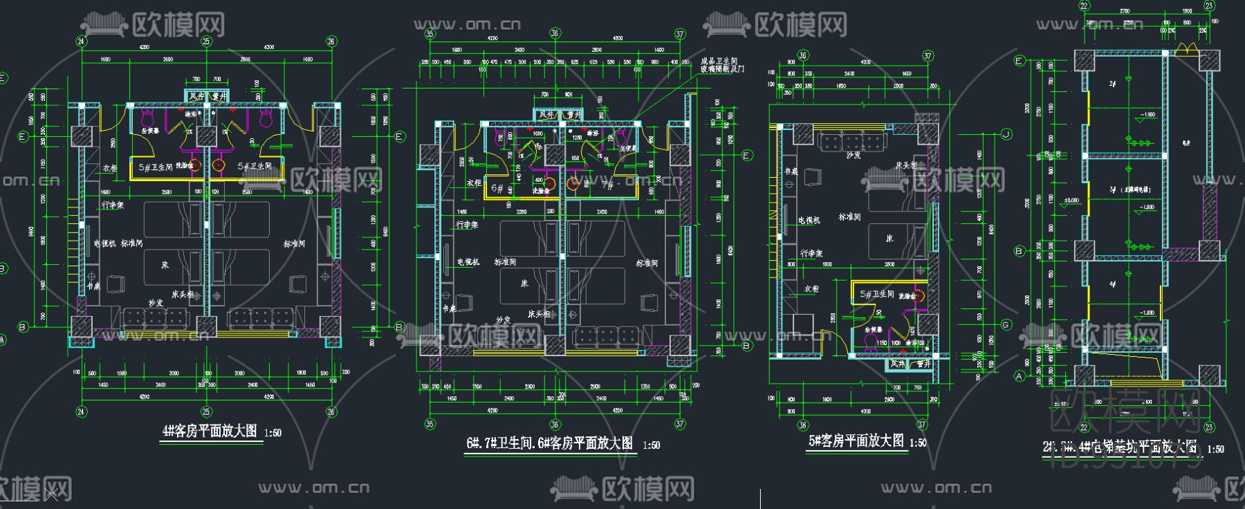 酒店施工图下载（渲染图2）