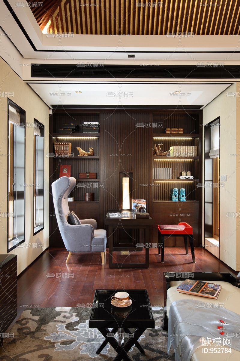 宁波茶亭21号楼A户型室内装饰施工图下载（渲染图2）