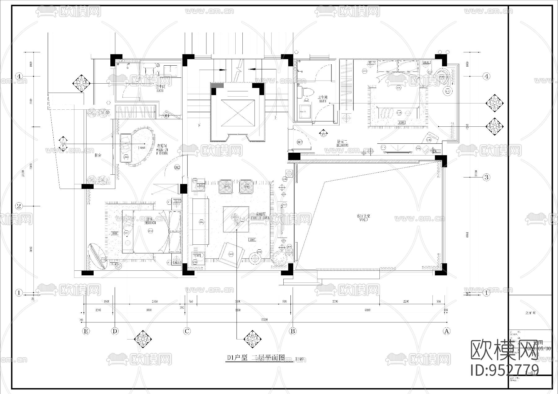 私人中式别墅施工图下载（渲染图4）