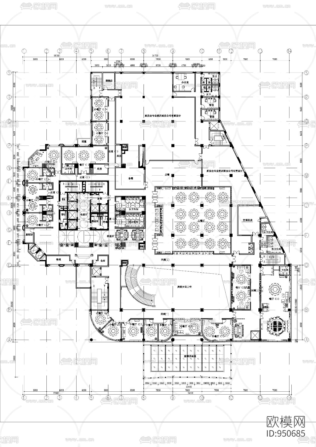 浙江五星级商务会议型酒店施工图下载（渲染图3）