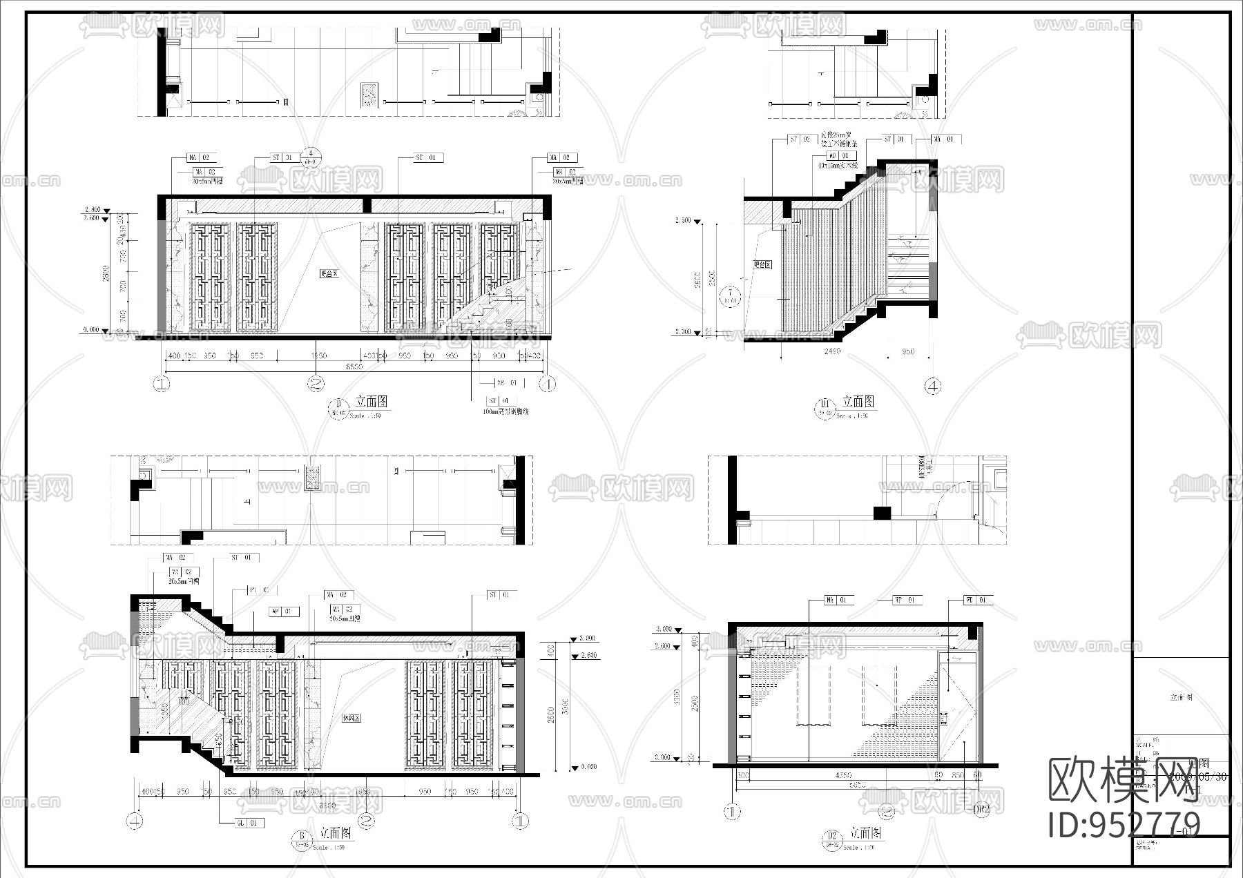 私人中式别墅施工图下载（渲染图6）