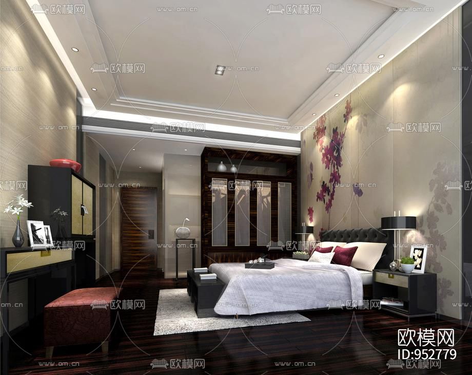 私人中式别墅施工图下载（渲染图2）