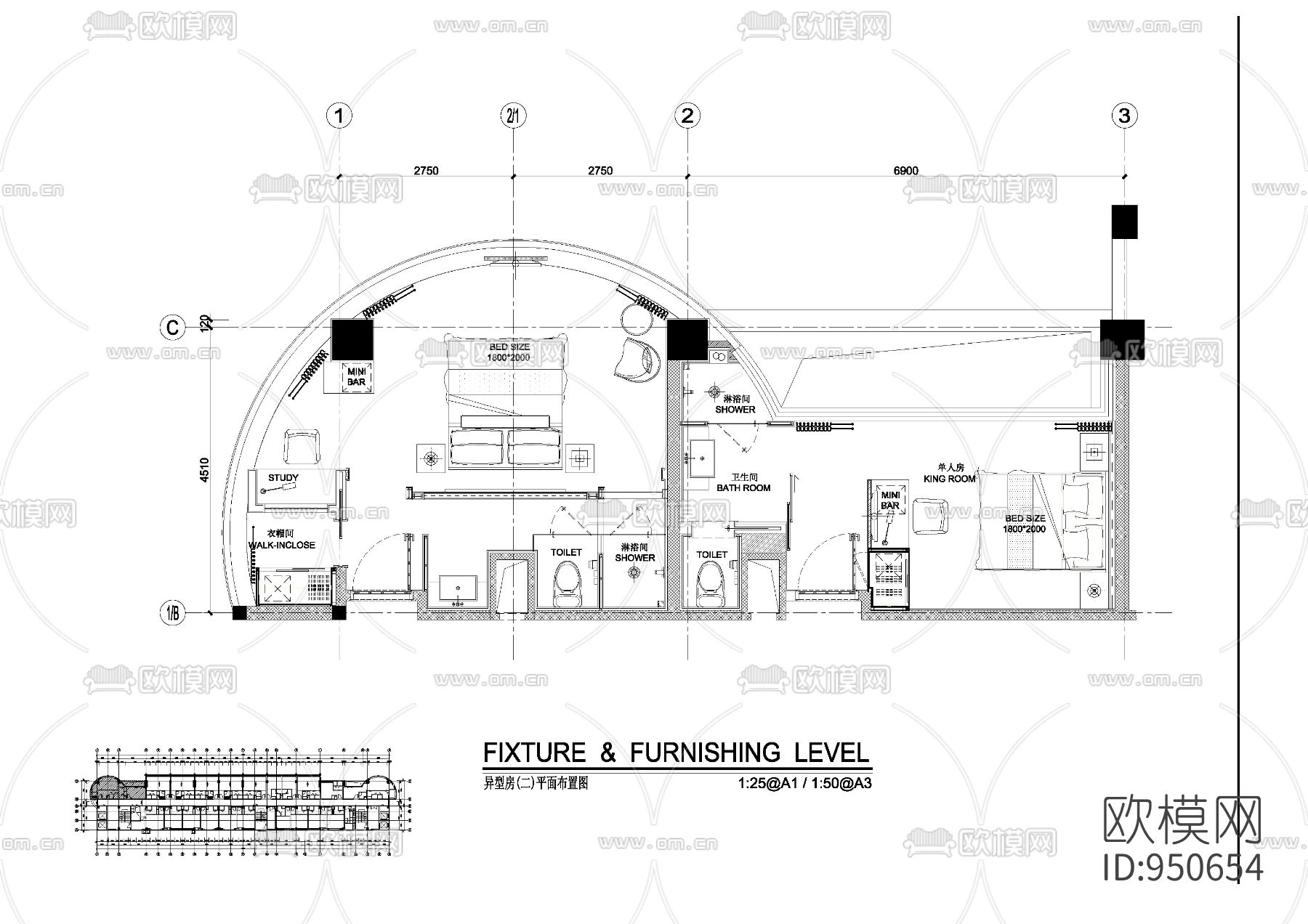 最佳西方财富酒店施工图附效果图下载（渲染图2）