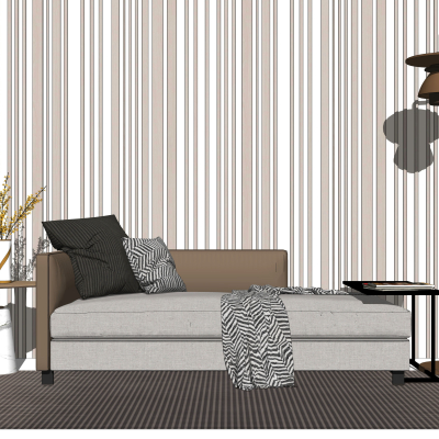 现代布艺贵妃椅su模型