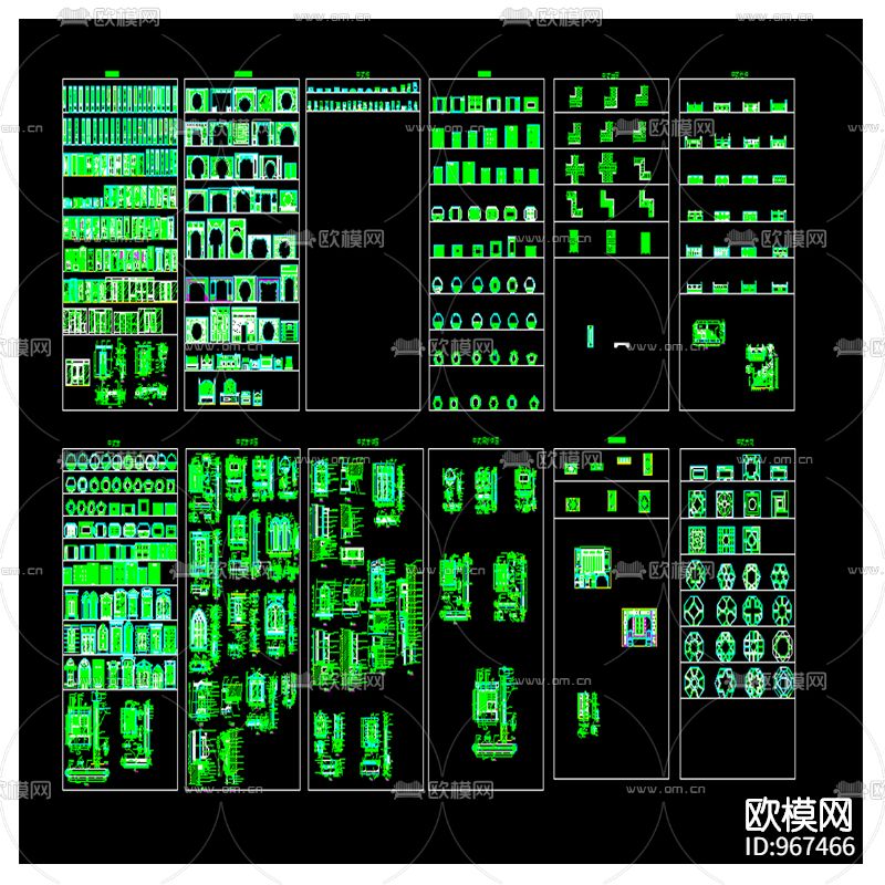 CAD中式图库下载（渲染图3）