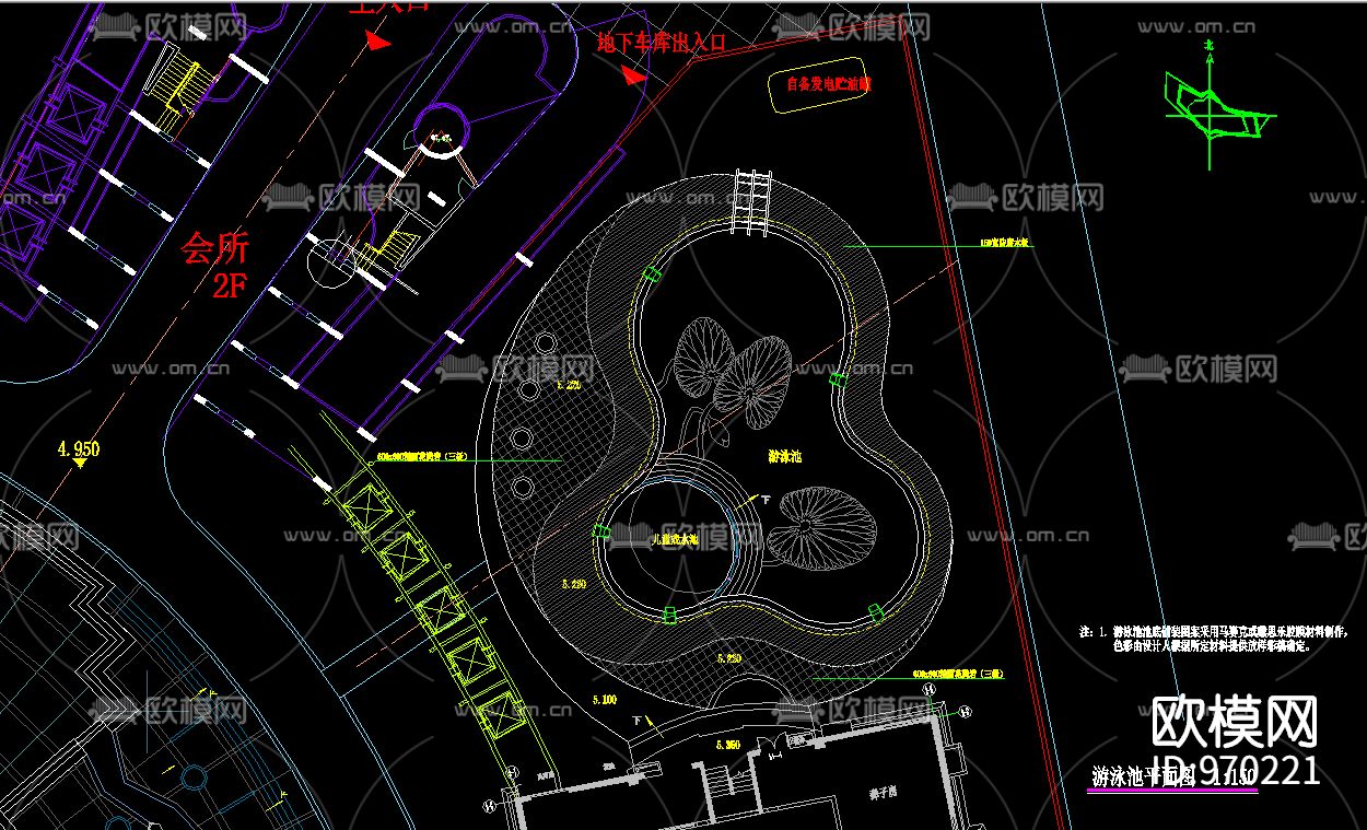 温州坦前小区建筑及环境全套施工图下载（渲染图5）