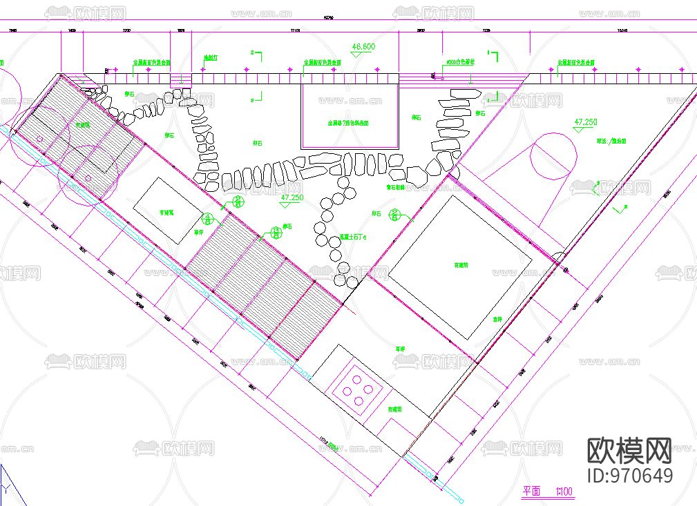 上海市华庭嘉园全套景观设计施工图下载（渲染图2）